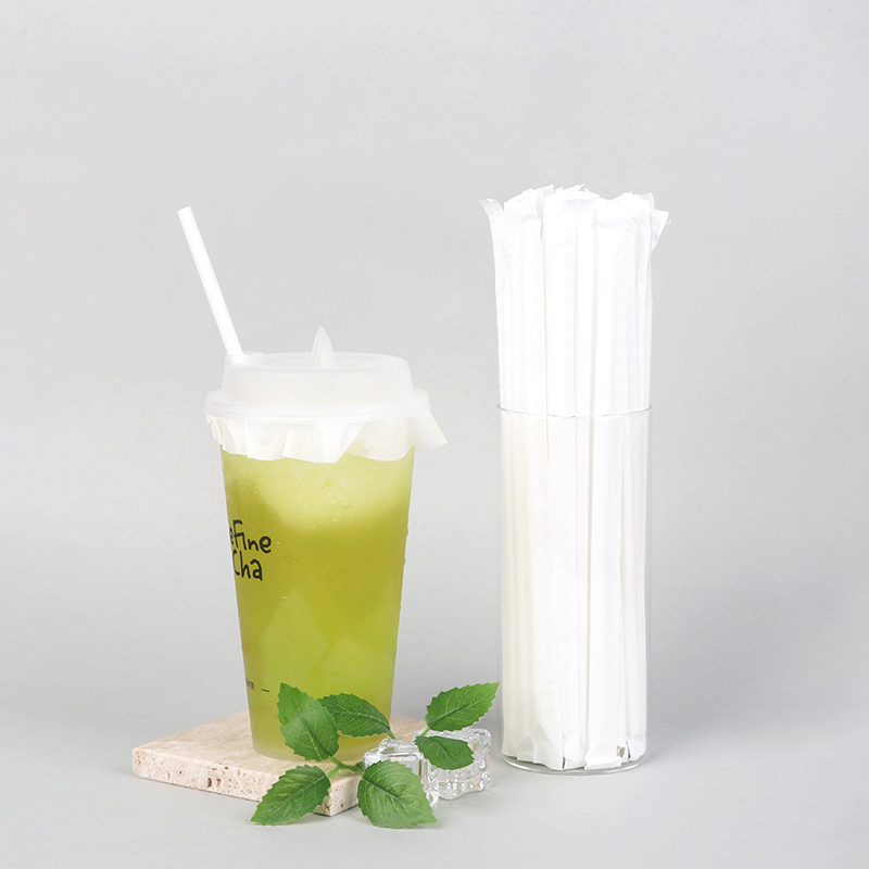 PLA Bamboo Powder Straw (White Color)